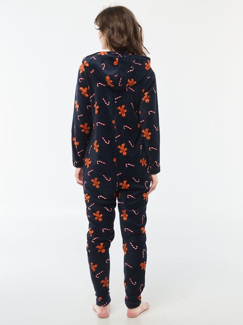 Lang pyjamapak van fleece - Peperkoek - Kiabi