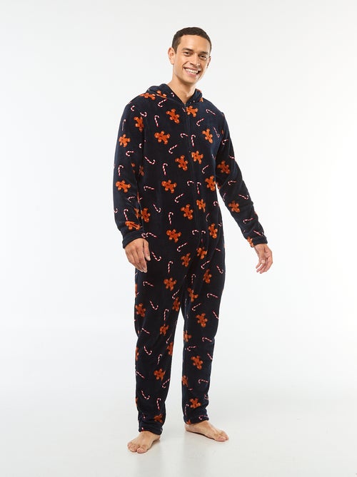 Lang pyjamapak van fleece - Peperkoek - Kiabi
