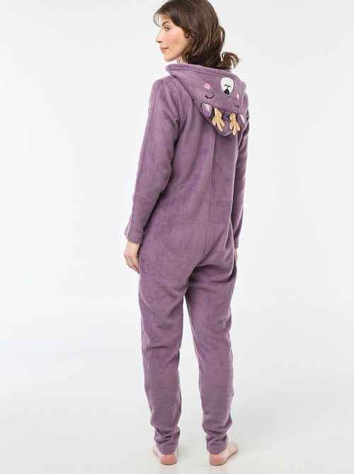 Lang pyjamapak van fleece met hertje - Kiabi