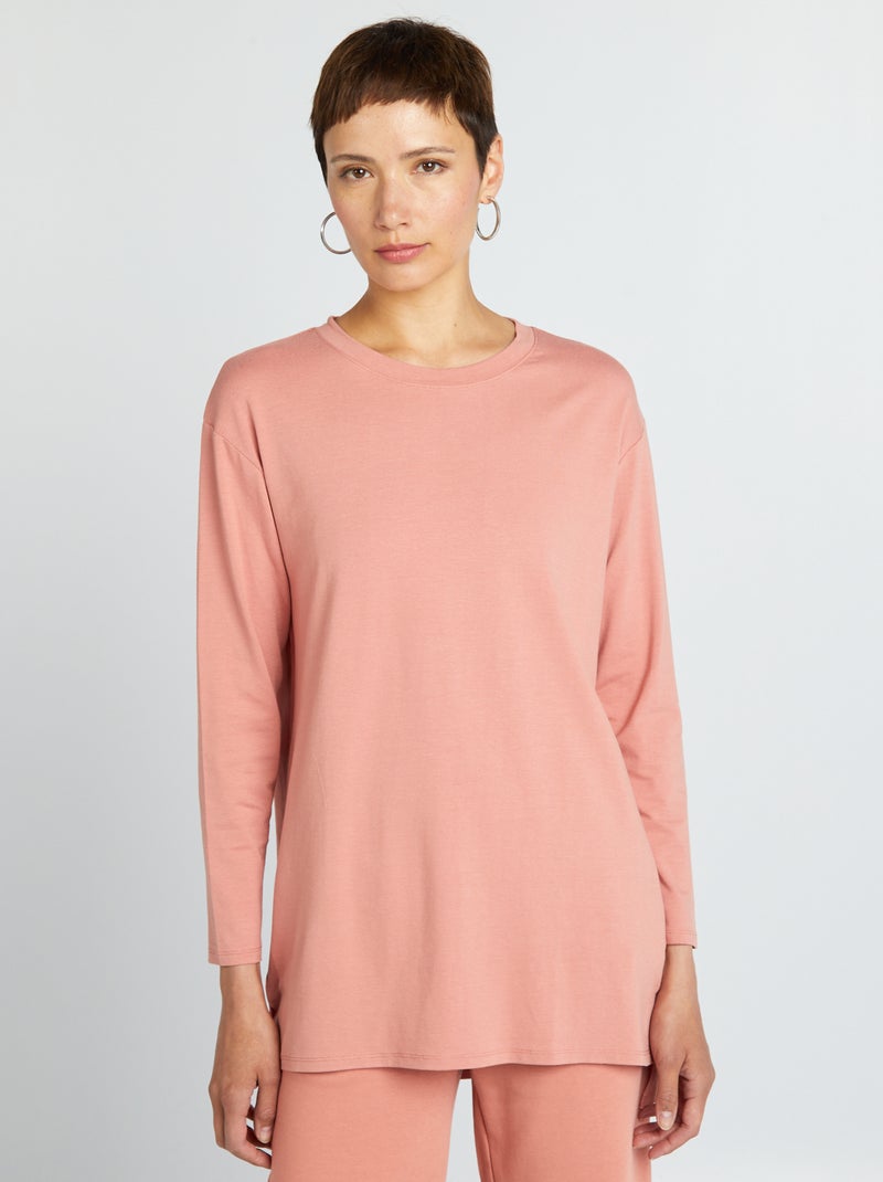 Lang, soepelvallend T-shirt ROSE - Kiabi