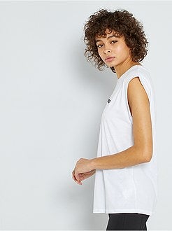 Lang T-shirt met borduurwerk - Kiabi