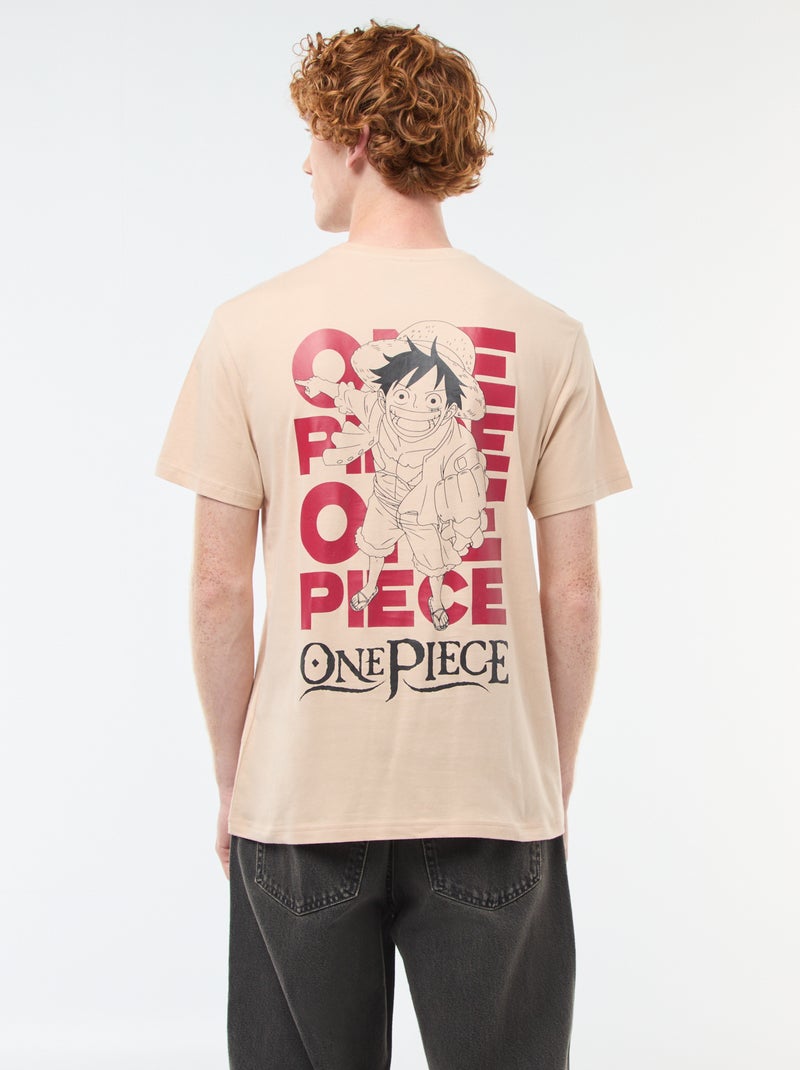 Lang T-shirt met 'One Piece'-print Biege - Kiabi