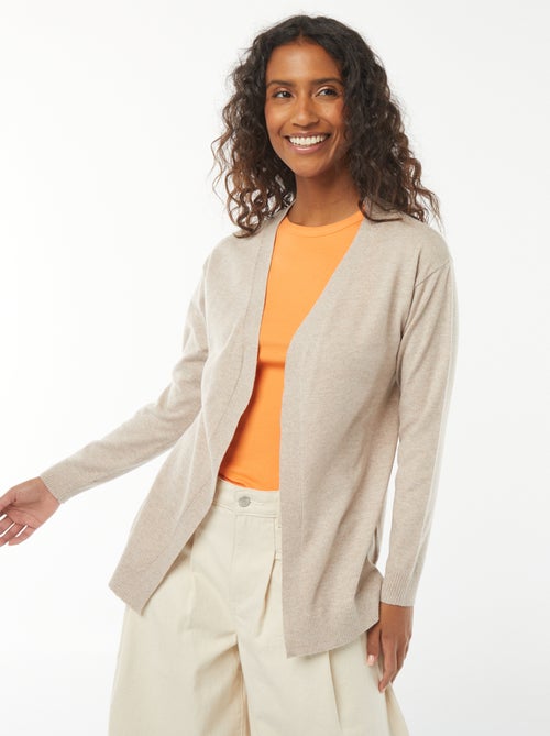 Lang vest van dun tricot - Kiabi