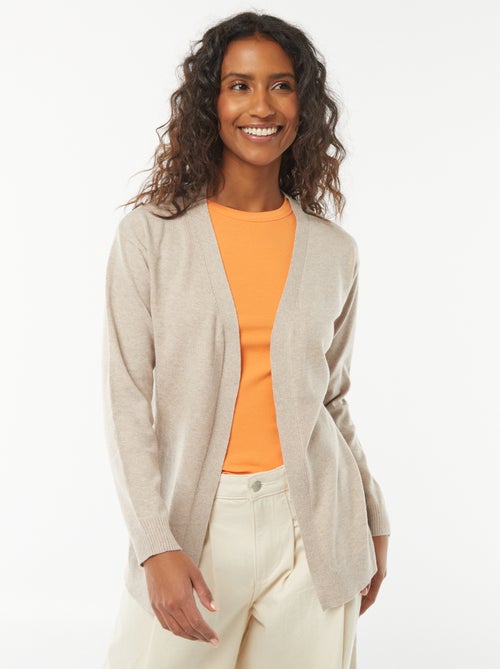 Lang vest van dun tricot - Kiabi