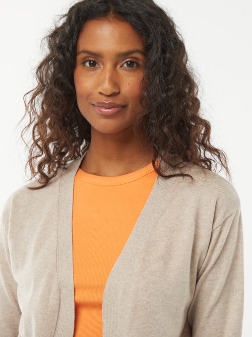 Lang vest van dun tricot - Kiabi