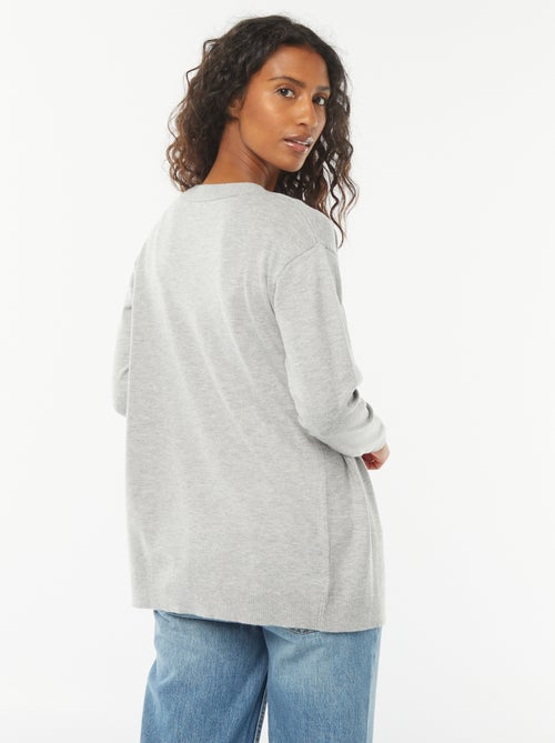 Lang vest van dun tricot - Kiabi