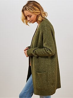 Lang vest van luchtig tricot - Kiabi