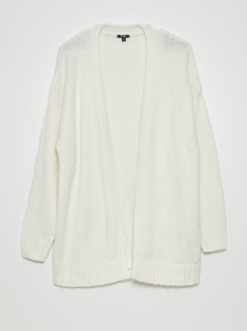 Lang vest van tricot WIT - Kiabi