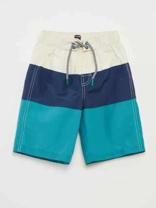 Lang zwemshort met kleurovergangseffect