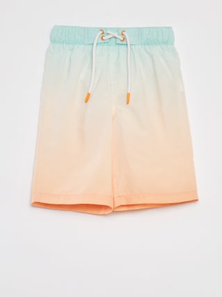 Lang zwemshort met kleurovergangseffect