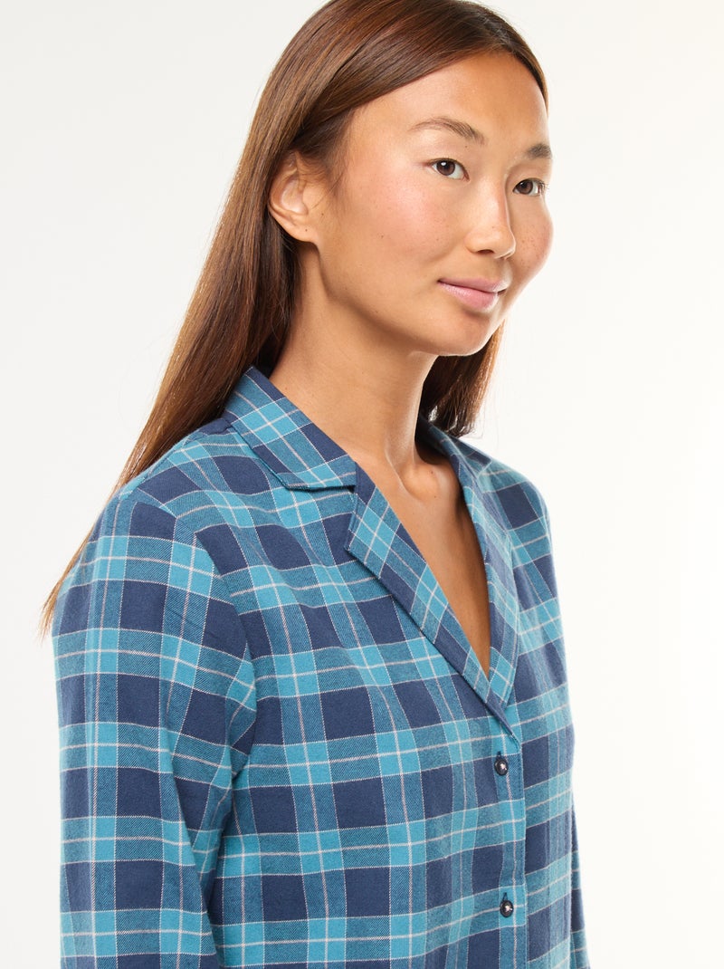 Lange, 2-delige pyjama met broek + nachthemd - 2-delig Groen - Kiabi