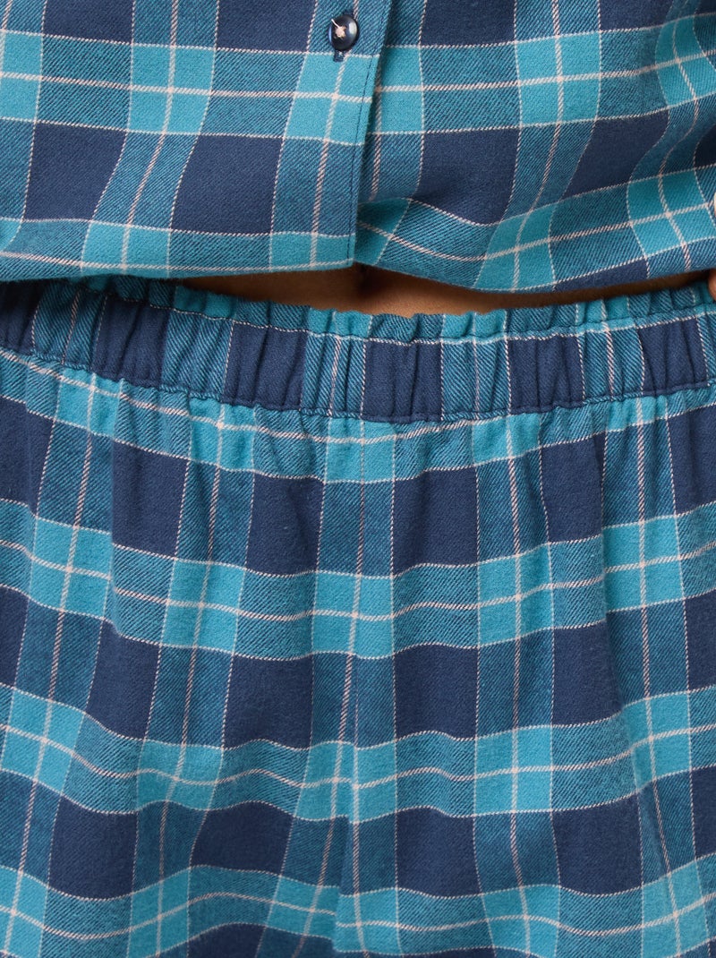 Lange, 2-delige pyjama met broek + nachthemd - 2-delig Groen - Kiabi