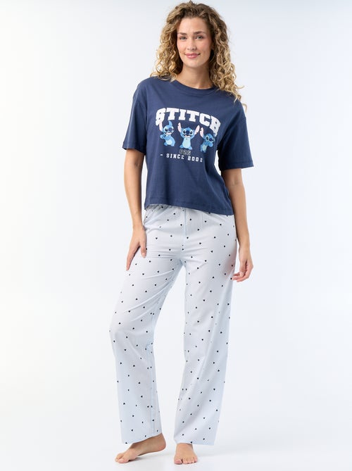 Lange 2-delige pyjama 'Stitch' - Kiabi