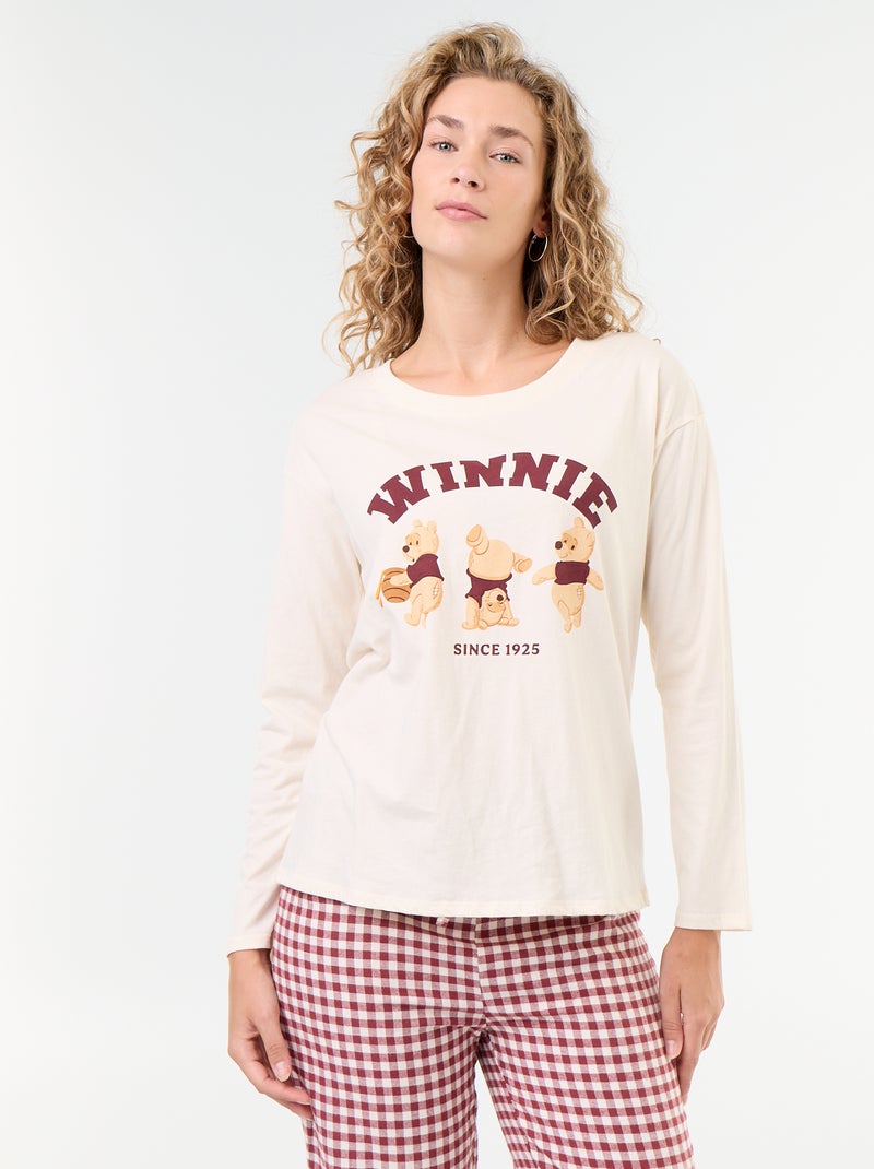 Lange 2-delige pyjama 'Winnie' 'Disney' Wit - Kiabi