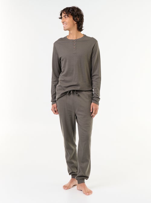 Lange 2-delige pyjamaset met T-shirt en broek - Kiabi