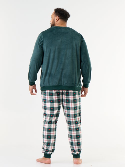 Lange 2-delige pyjamaset van fleece 'Mickey' 'Disney' - Kiabi
