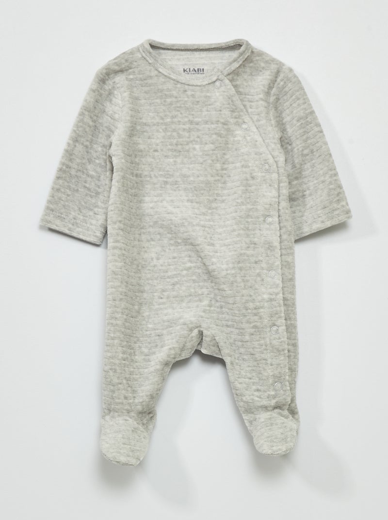 Lange babypyjama GRIJS - Kiabi