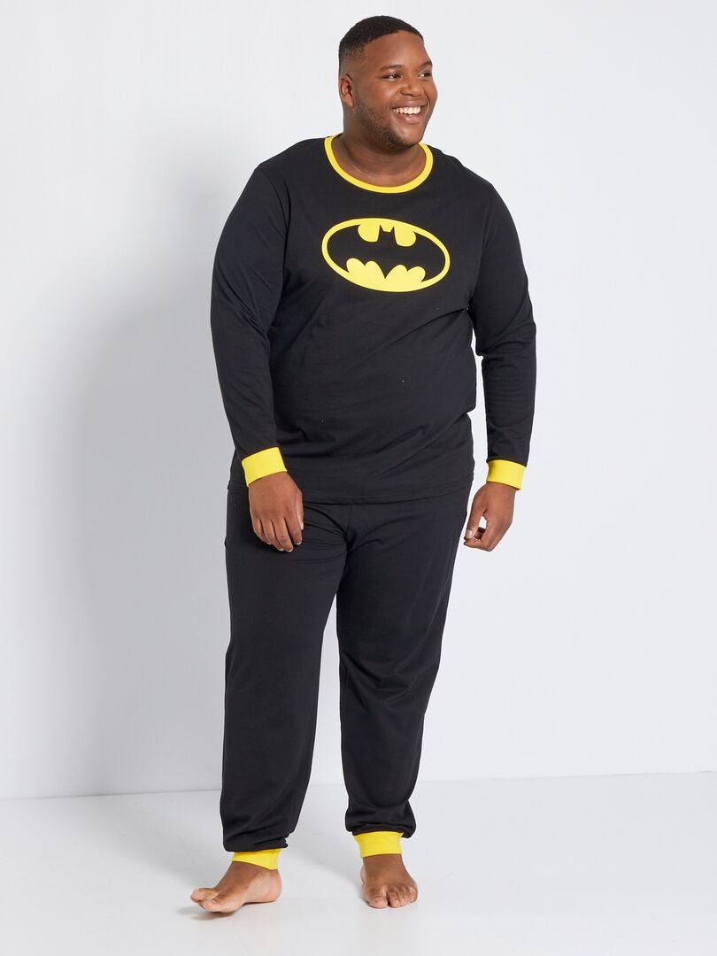 Lange Batman-pyjama - 2-delig ZWART - Kiabi