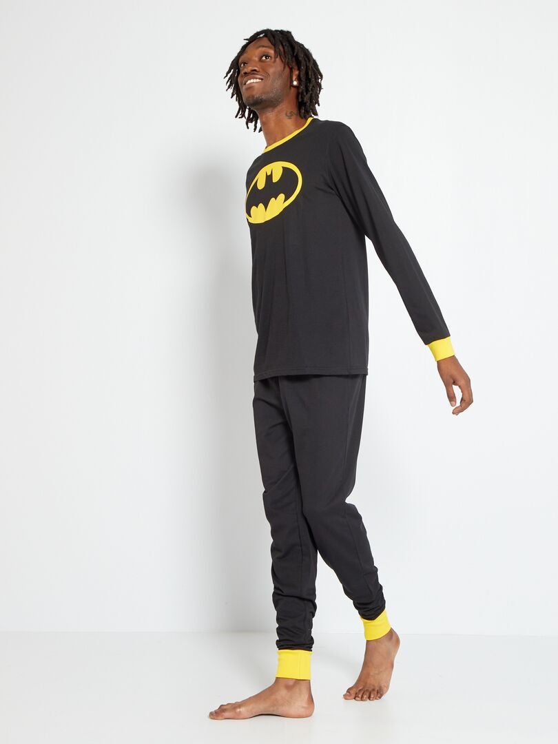 inhalen Bijbel toegang Lange Batman-pyjama van jersey - 2-delig - ZWART - Kiabi - 24.00€