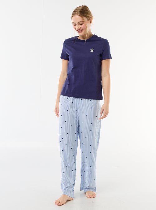 Lange bedrukte pyjama - 2-delig - Kiabi