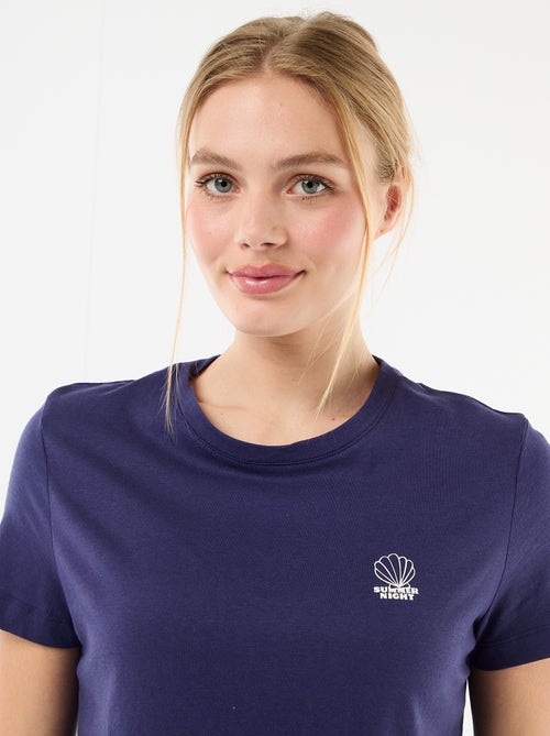 Lange bedrukte pyjama - 2-delig - Kiabi