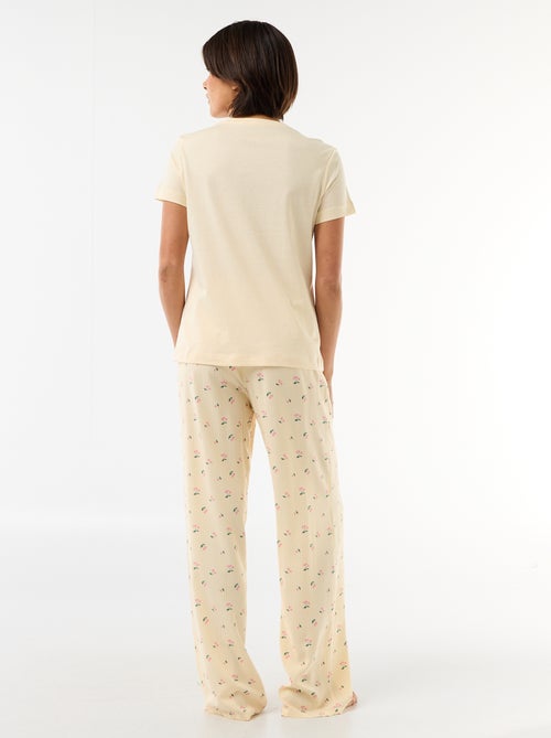 Lange bedrukte pyjama - 2-delig - Kiabi