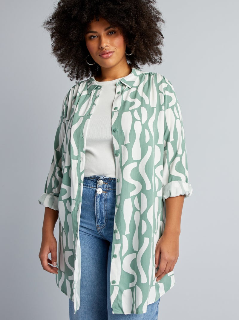 Blouses lange mouw groen Atmos