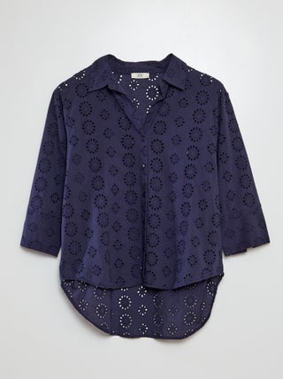 Lange blouse met 3/4-mouw en broderie anglaise | 'JDY'