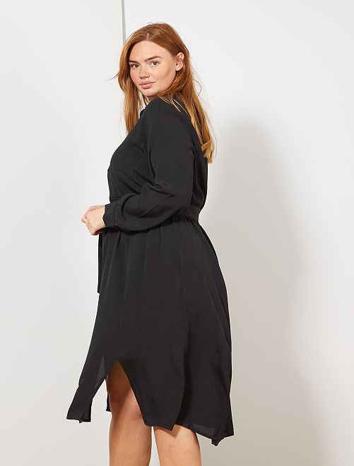 lange blousejurk zwart