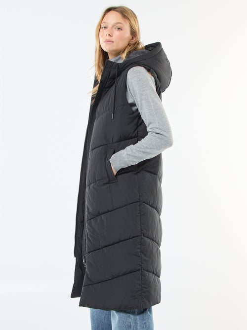 Lange bodywarmer met capuchon - Kiabi