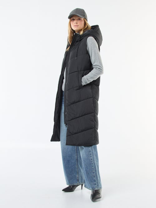 Lange bodywarmer met capuchon - Kiabi