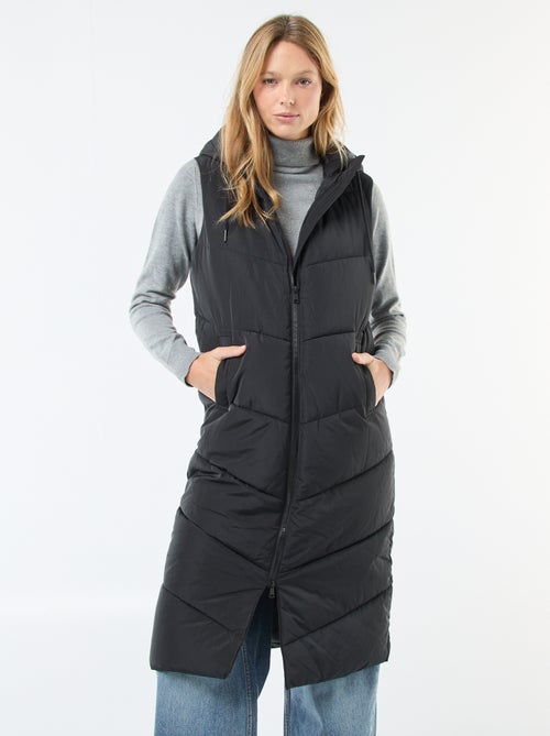 Lange bodywarmer met capuchon - Kiabi