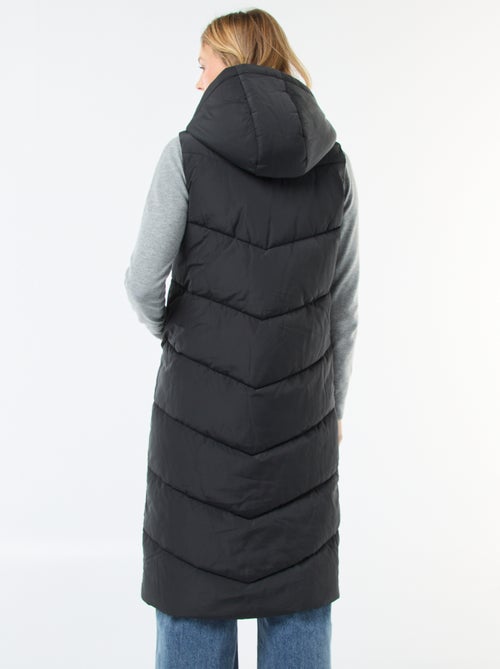Lange bodywarmer met capuchon - Kiabi