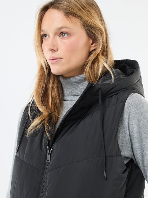 Lange bodywarmer met capuchon - Kiabi