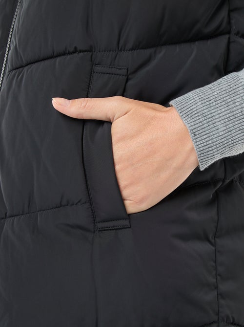 Lange bodywarmer met capuchon - Kiabi