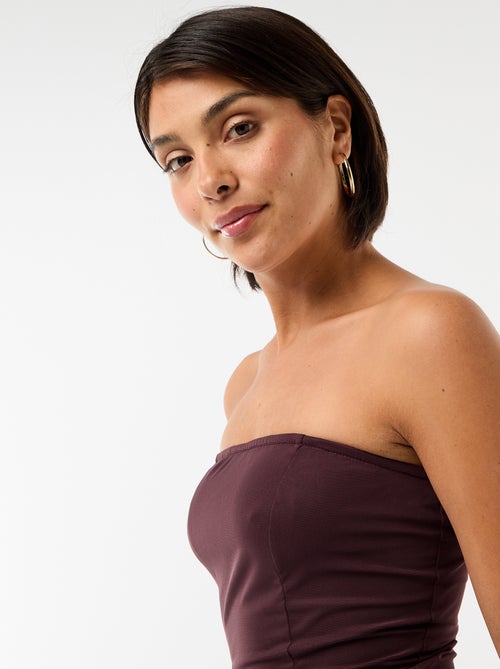 Lange bustierjurk met sjaal - Kiabi