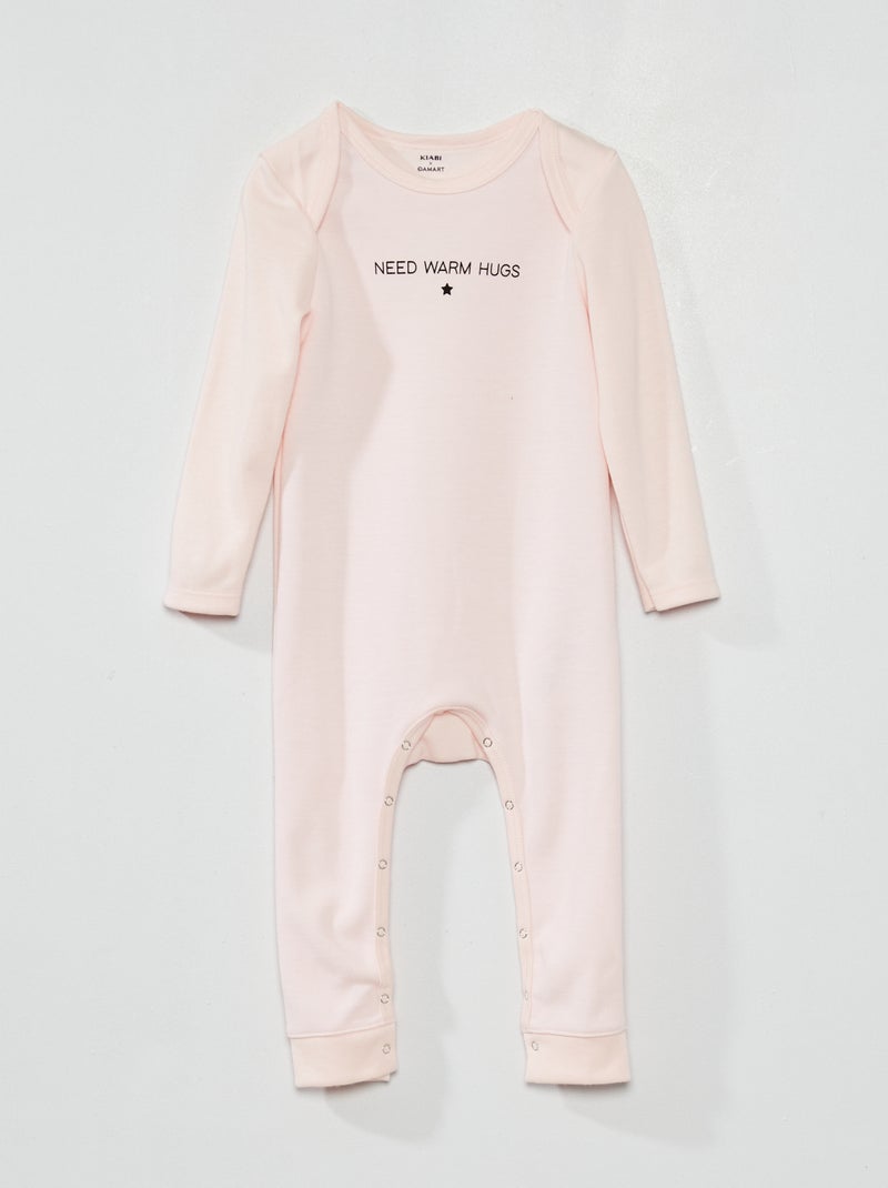 Lange 'Damart'-body van Thermolactyl-vezel (niveau 3) roze - Kiabi