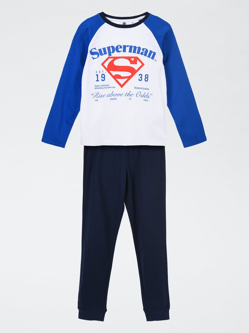 Lange DC Comics-pyjama met Superman-print - 2-delig Blauw - Kiabi