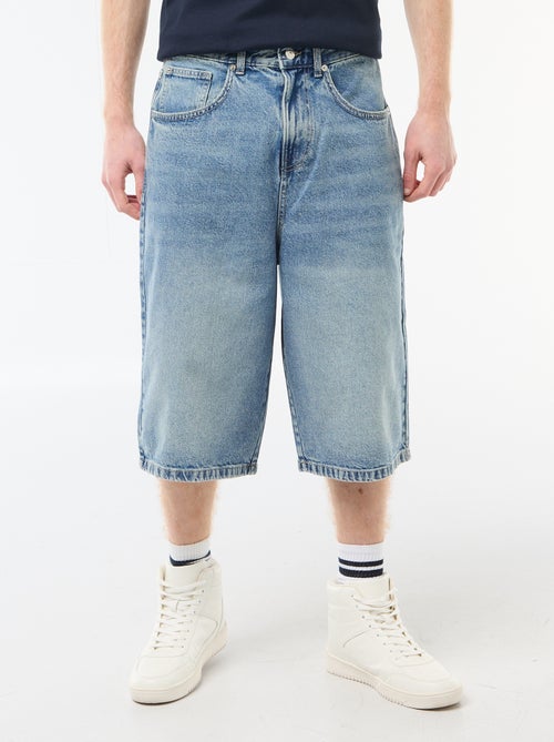 Lange denim bermuda van katoen - Kiabi