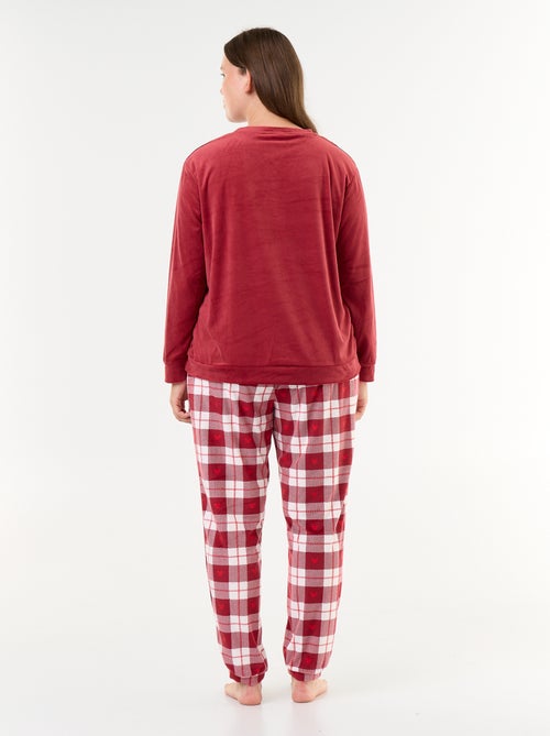 Lange 'Disney' 'Minnie' fleece pyjamaset - 2-delig - Kiabi