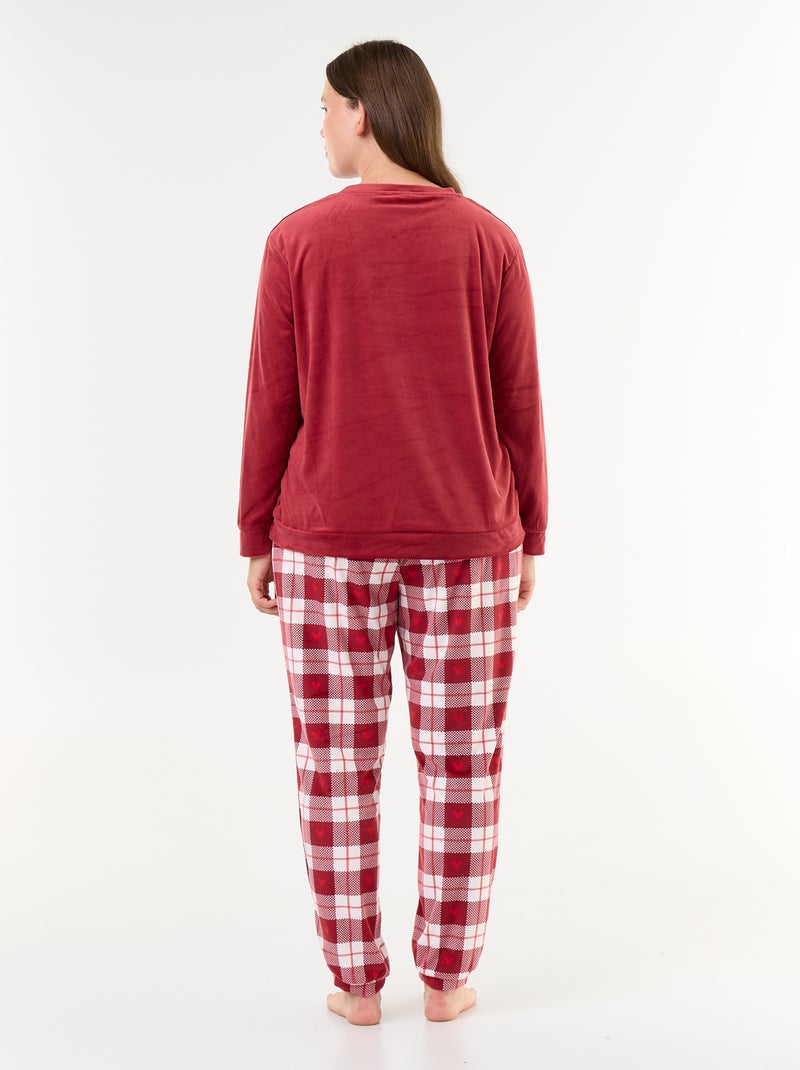 Lange 'Disney' 'Minnie' fleece pyjamaset - 2-delig Rood - Kiabi