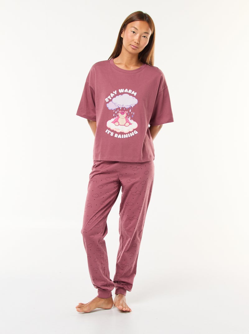 Lange Disney-pyjama met Lotso/Toy Story-print - 2-delig Rose - Kiabi