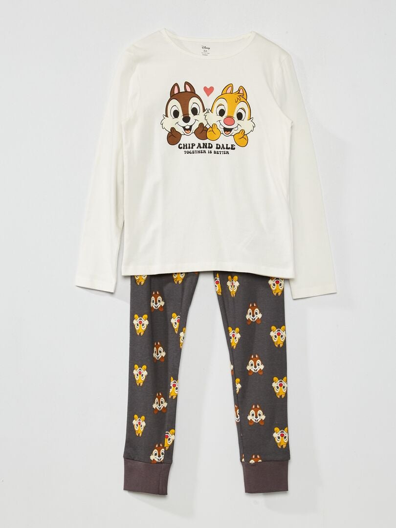 Voorzitter Rondsel kousen Lange 'Disney'-pyjama van jersey - 2-delig - GRIJS - Kiabi - 15.00€