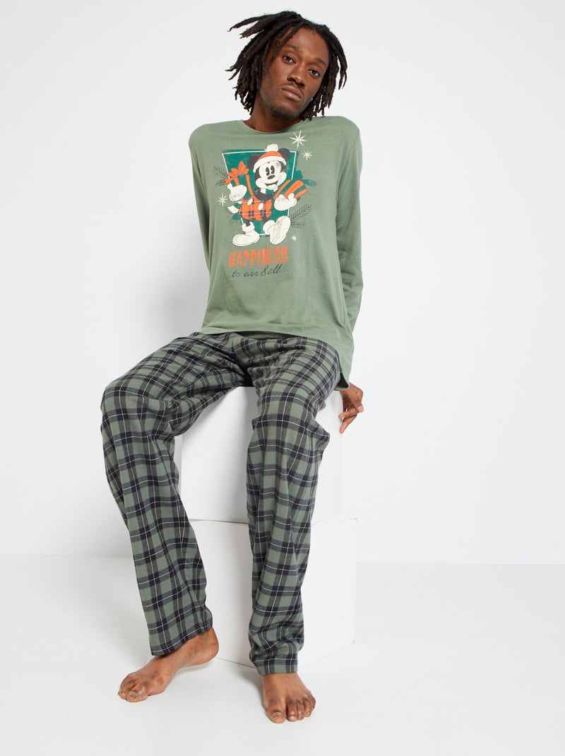 Lange Disney-pyjama van jersey - 2-delig GROEN - Kiabi