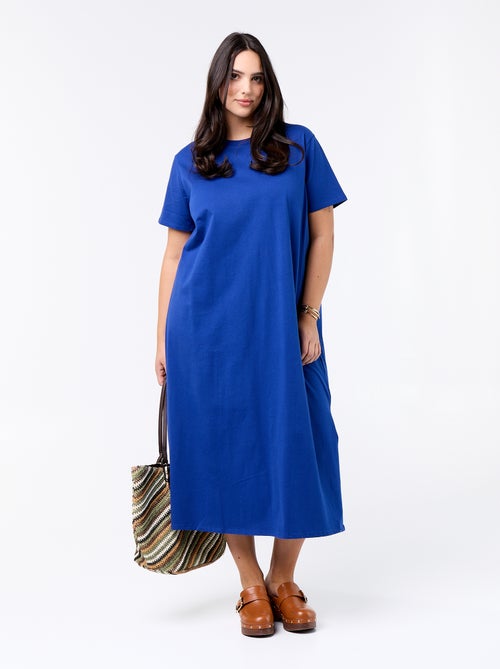 Lange effen T-shirtjurk - Kiabi