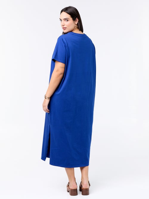 Lange effen T-shirtjurk - Kiabi