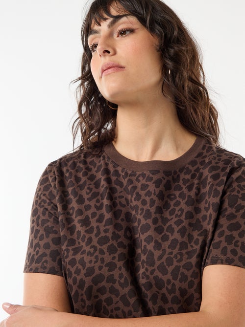 Lange effen T-shirtjurk - Kiabi