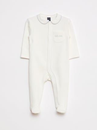 Lange en warme pyjama met Peter Pan-kraagje