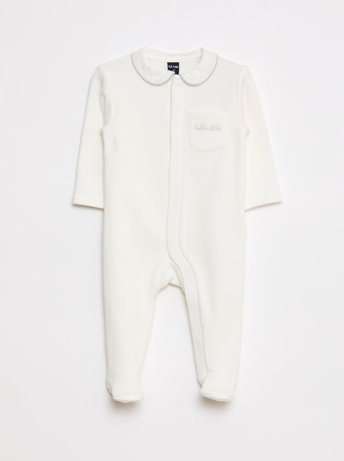 Lange en warme pyjama met Peter Pan-kraagje - Kiabi