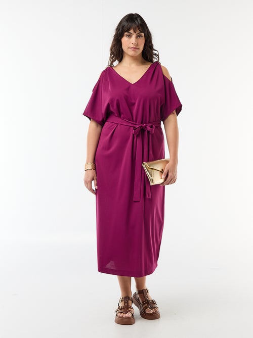 Lange feestjurk met korte mouwen - Kiabi